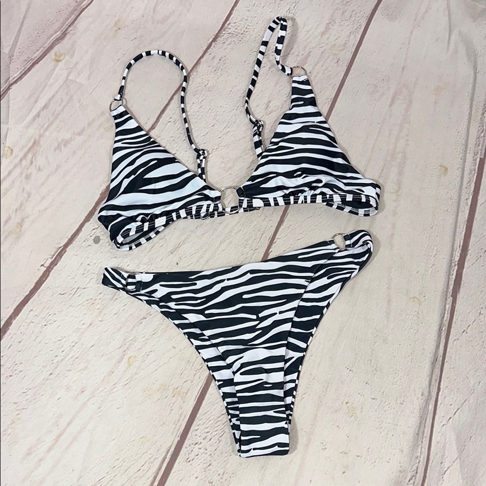 SHEIN Zebra Print Bikini Set